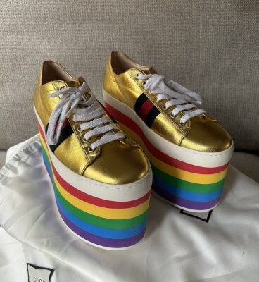Gucci Rainbow Platforms Trainers Size 37  | eBay UK | eBay UK