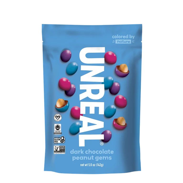 Unreal Dark Chocolate Covered Peanut Gems, 5 oz | Walmart (US)