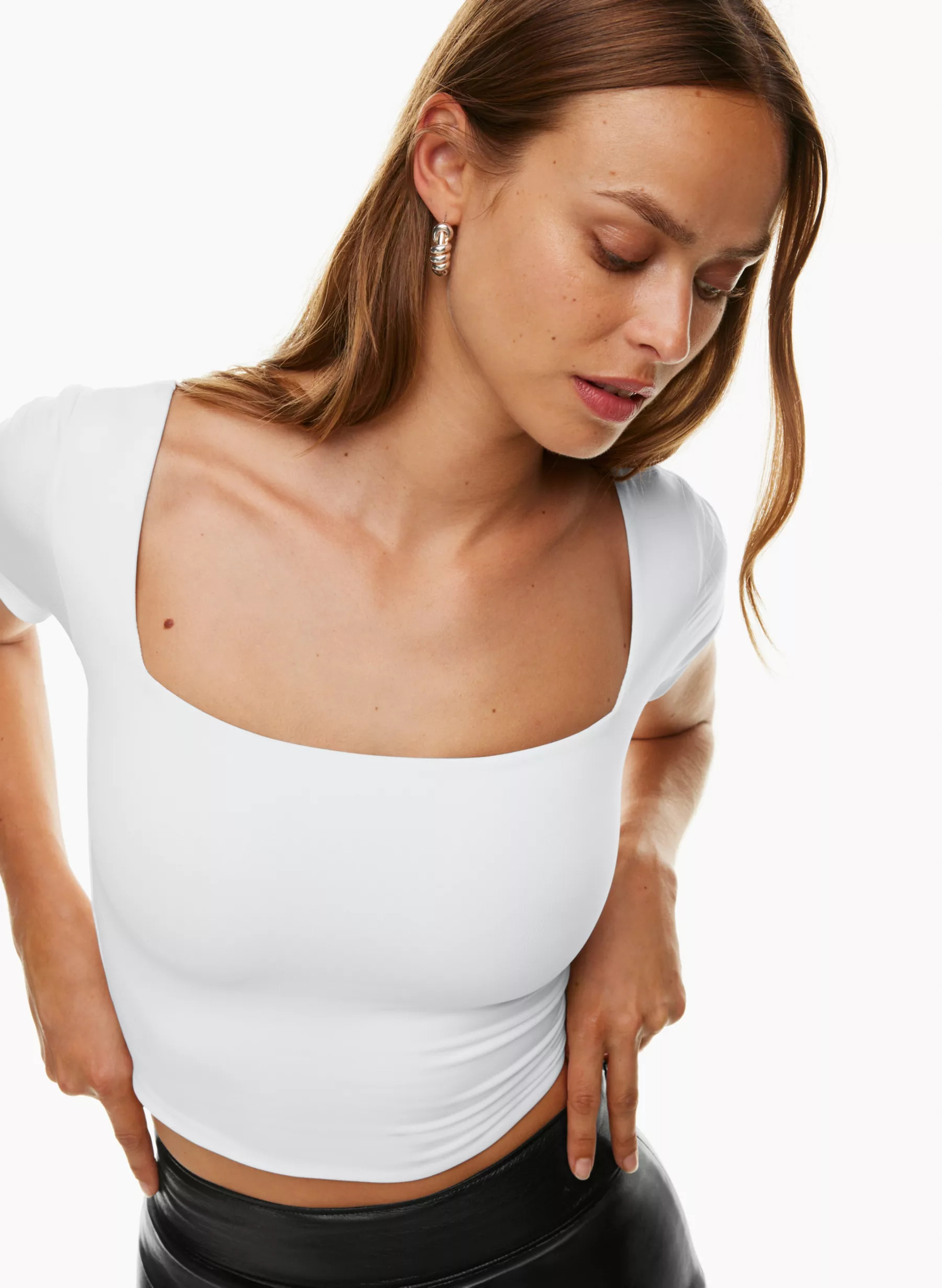 CONTOUR SQUARENECK SHORTSLEEVE T-SHIRT | Aritzia