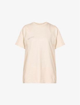 Text-print organic-cotton-and seaweed-blend T-shirt | Selfridges