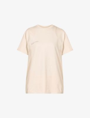 Text-print organic-cotton-and seaweed-blend T-shirt | Selfridges