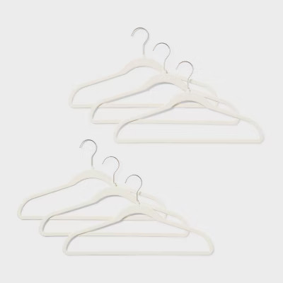 100pk Flocked Suit Hangers White - Brightroom™ | Target