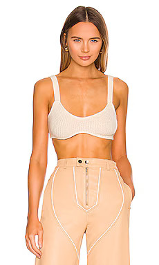Camila Coelho Adelie Knit Bra in Ivory from Revolve.com | Revolve Clothing (Global)