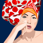 Orit FuchsOrit Fuchs: Vivid 20 - Giclee print on canvas female figure painting. 19.6/19.6"2018