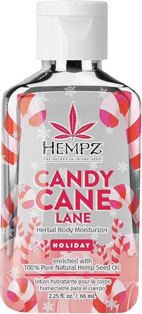 Hempz Limited Edition Peppermint Candy Cane Herbal Body Lotion Moisturizer (2.25 Oz) – Holiday ... | Amazon (US)