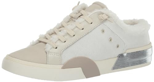 Dolce Vita Women's ZANTEL Sneaker, Off White Crackled Leather, 8.5 | Amazon (US)