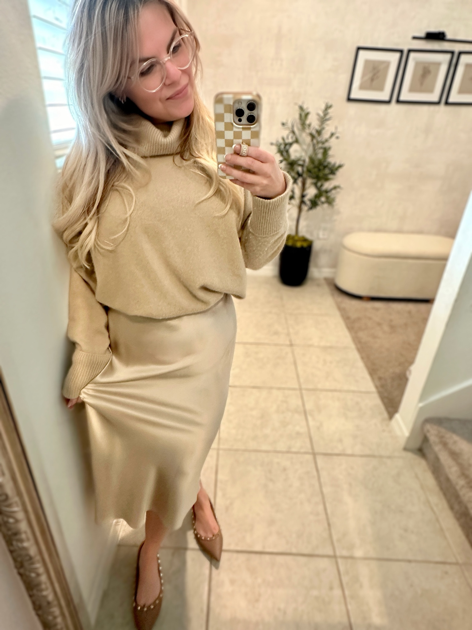 Cashmere mock neck sweater and Washable silk skirt in gold from Quince! I bought this in black and gold. It’s so soft!
Fall family outfits, fall family photos, date night outfits, for wedding guest dresses for wedding guest outfits, baby shower outfit
Valentino dupe, rock stud dupe, designer dupe, DHgate dupe 
While wedding dress, wedding guest outfit, fall wedding
Fall outfits for teachers, luxury, fall outfits, old, money, style, holiday, party, outfits, skirt, outfit, minimal outfit, basics, capsule wardrobe outfit

#LTKWorkwear #LTKWedding #LTKFallSale