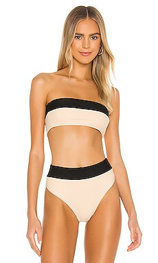 LPA Foster Bikini Top in Nude & Black from Revolve.com | Revolve Clothing (Global)
