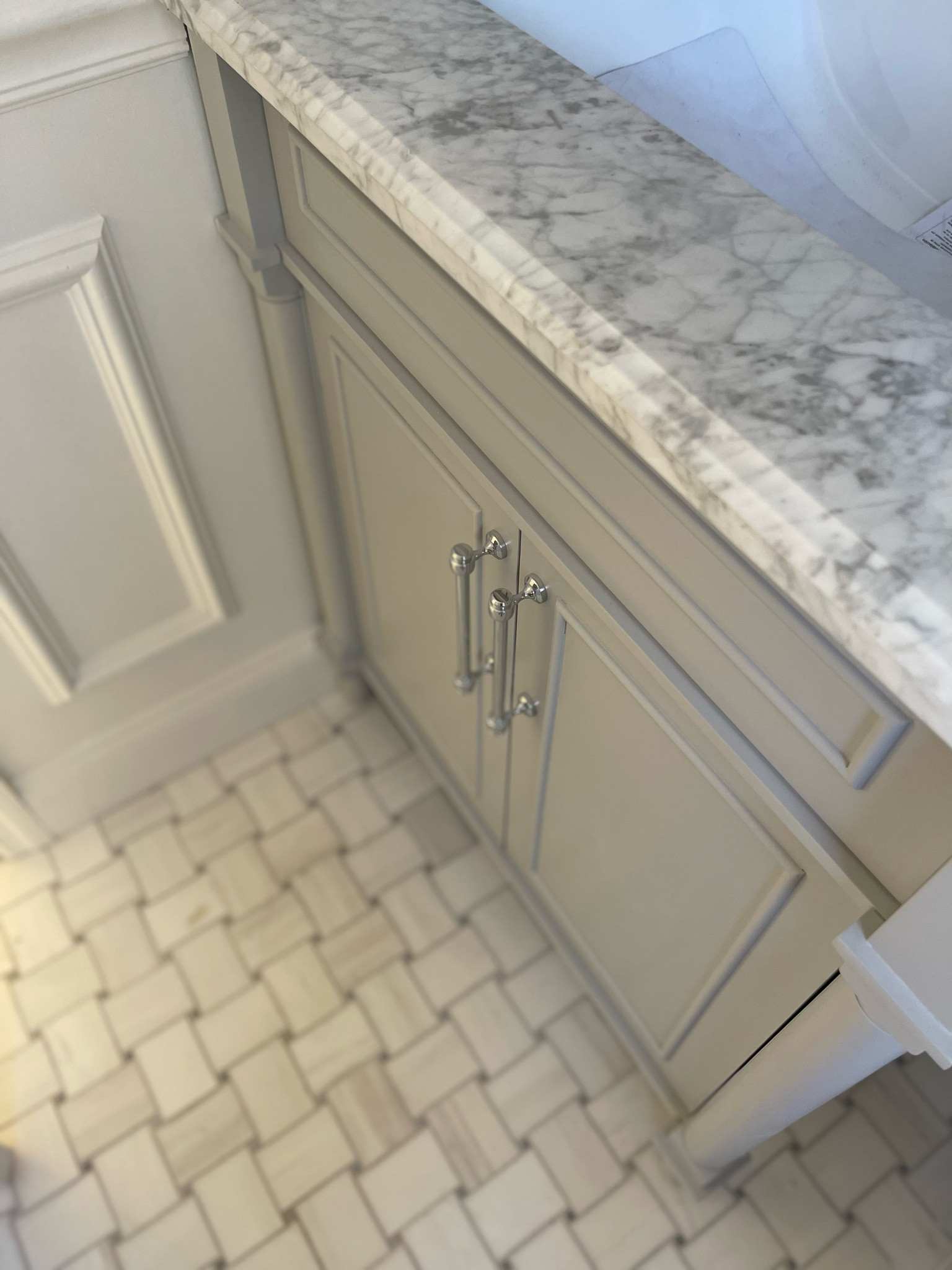 Love this vanity - The quality is amazing and it comes with this gorgeous Carrara marble top and backsplash - The details are just beautiful! And there was just a price drop!!

#LTKHome #LTKSaleAlert