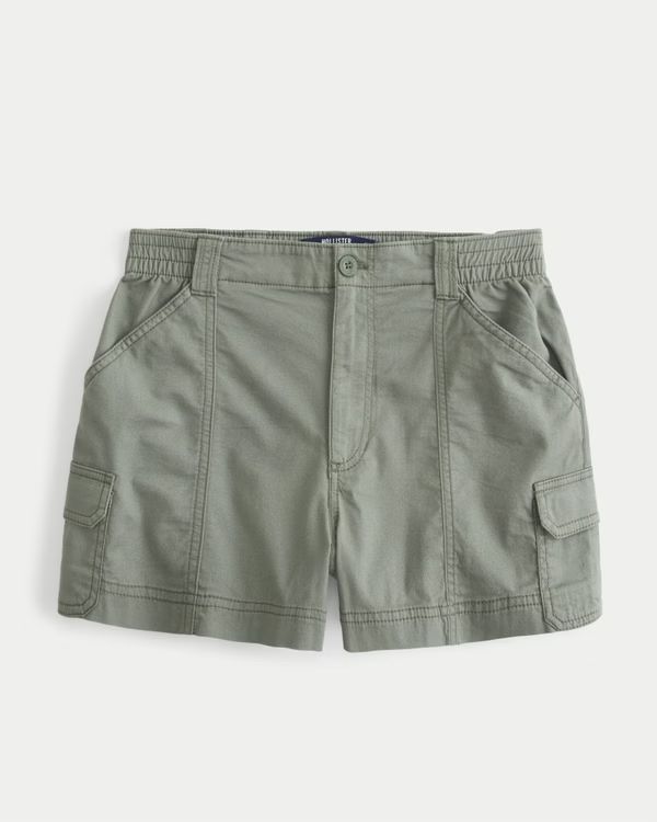 Ultra High-Rise Cargo Mom Shorts | Hollister (US)