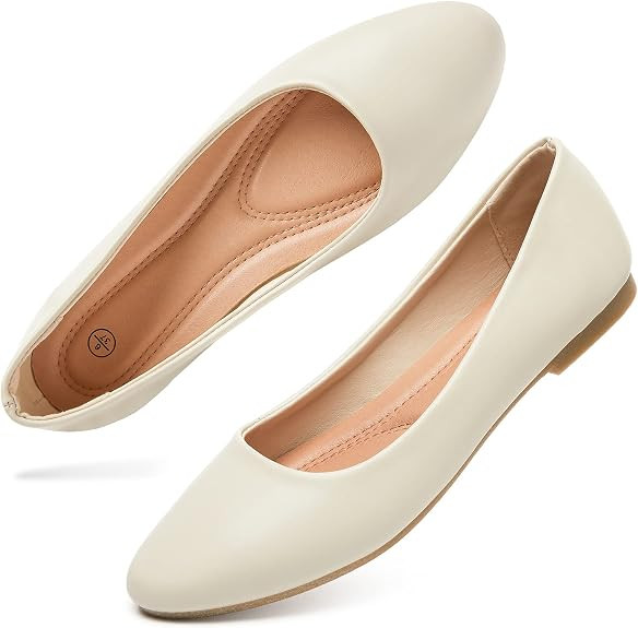 Hash Bubbie Women's Flats Shoes Ballet Flats Dress Shoes Comfortable PU Leather Slip on Shoes for... | Amazon (US)