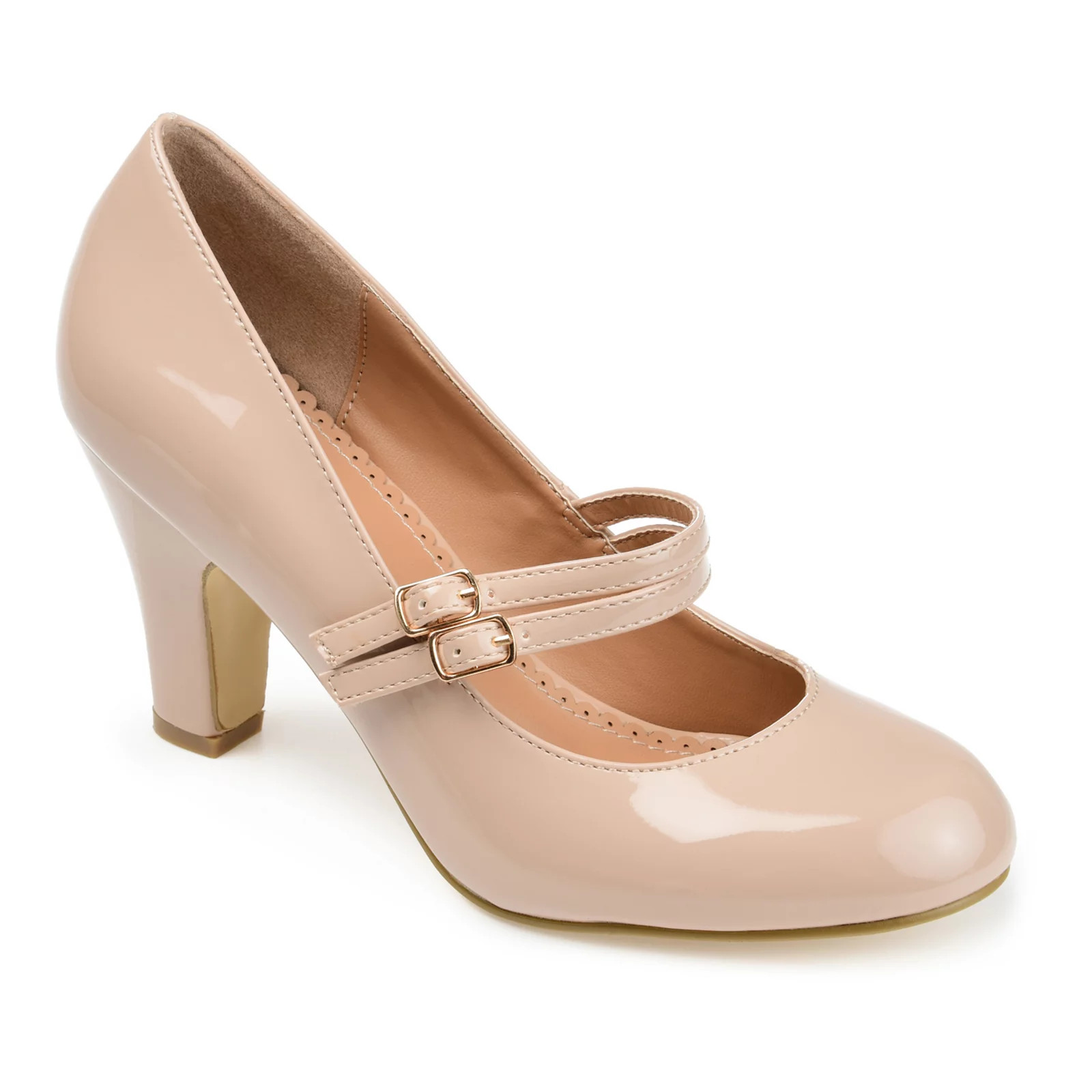 Journee Collection Wendy Mary Janes, Women's, Size: Medium (9), Beig/Green | Kohl's