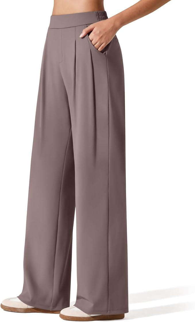 G4Free ShiftReady Women's Wide Leg Dress Yoga Pants with Pockets Dressy Casual Slacks High Waist ... | Amazon (US)