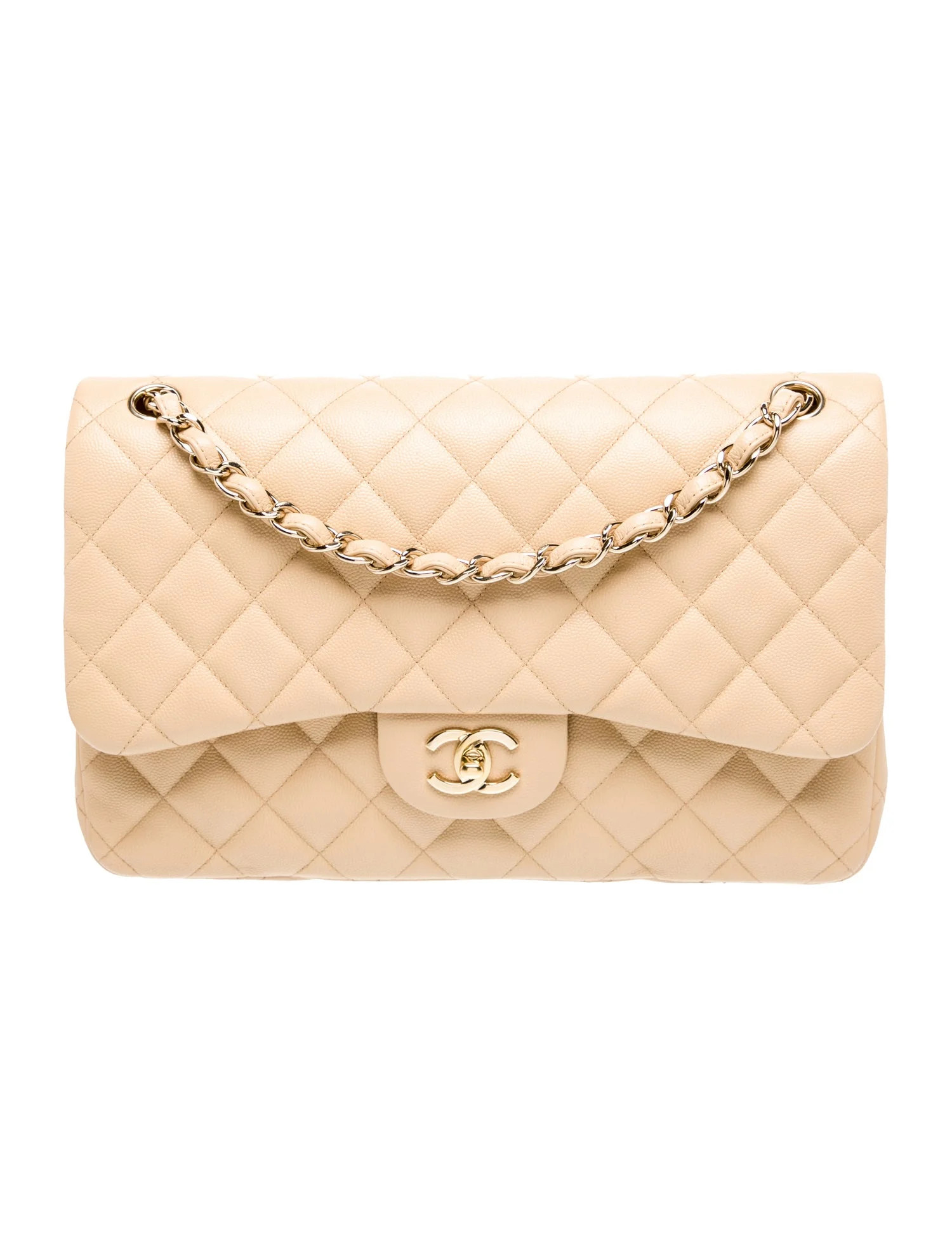 Chanel Classic Jumbo Double Flap Bag - Neutrals Shoulder Bags, Handbags - CHA1375797 | The RealRe... | The RealReal