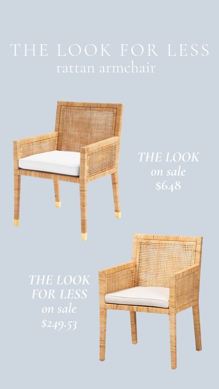 The Look and the Look for Less are both on sale! You can’t go wrong with either of these coastal aesthetic rattan armchairs!

#LTKstyletip #LTKsalealert #LTKhome
