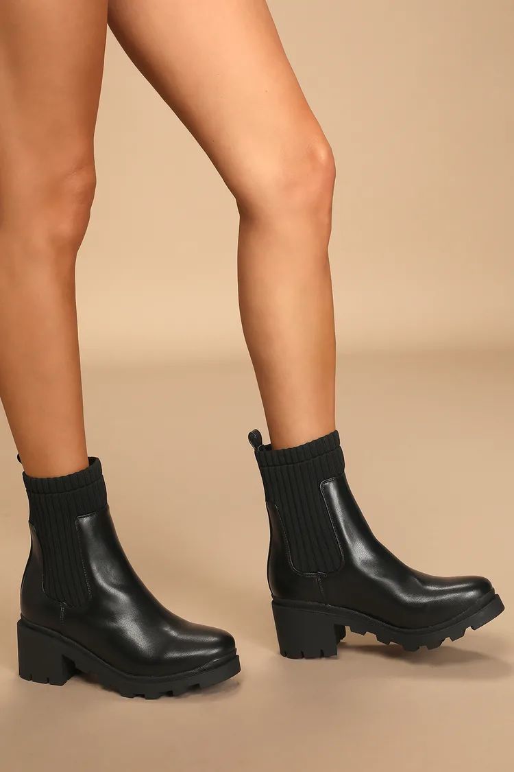 Ellery Black Slip-On Mid-Calf Boots | Lulus (US)
