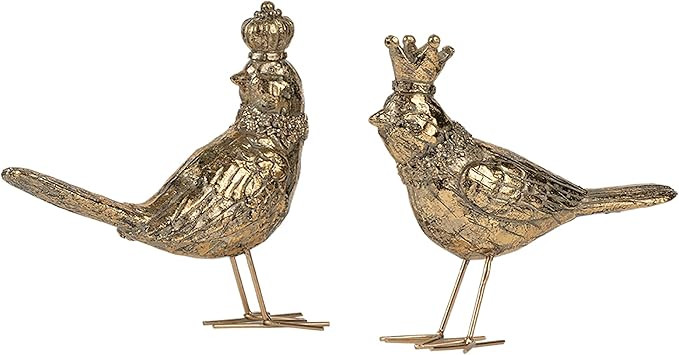 A&B Home Gold Bird Sculpture - Modern Style Animal Statue Tabletop Home Decor, Living Room Consol... | Amazon (US)