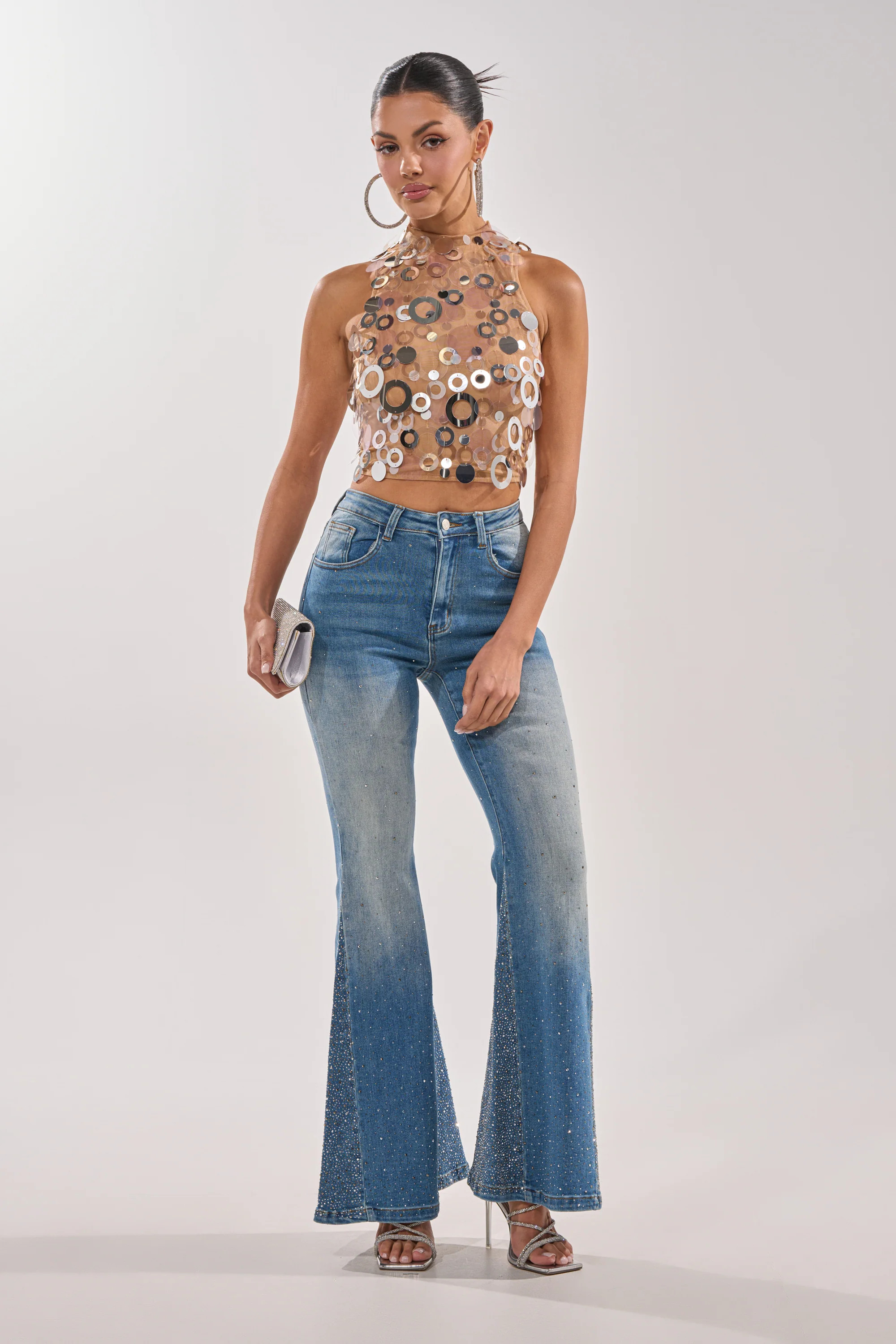 AKIRA Bling Flare Denim | Size Small | AKIRA