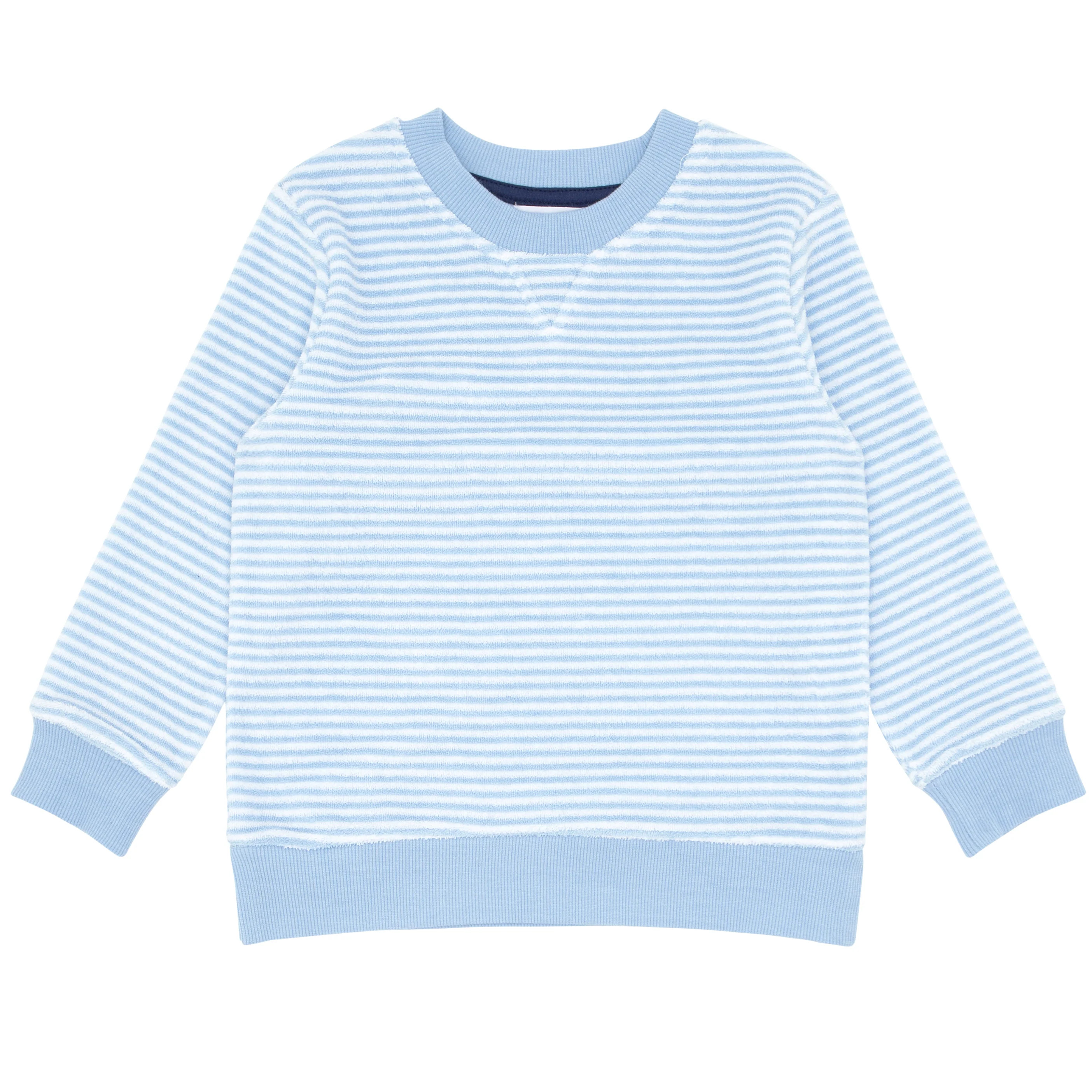 unisex powder blue stripe french terry sweatshirt | Minnow