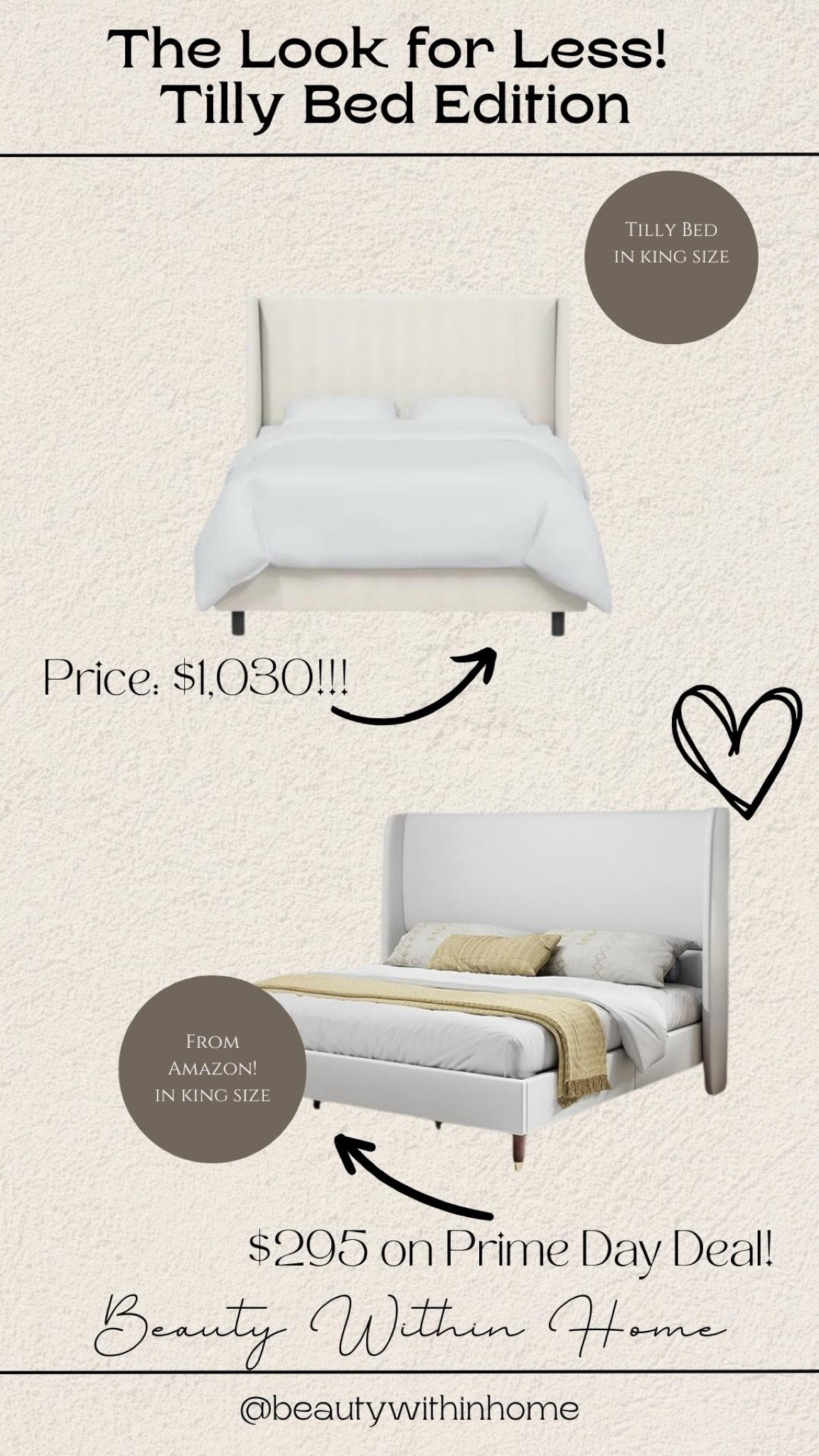 Neutral bed, Amazon bed, Tilly bed, Tilly bed dupe, linen bed, king bed, prime day sale, prime day sales, Amazon prime day

#LTKStyleTip #LTKHome #LTKxNSale