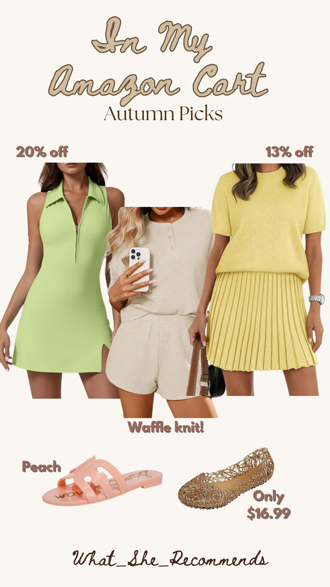 In my Amazon cart, Autumn edition! If I wasn't 8.5 months prego I'd order these immediately! Loving the peach sandal find. Shop below

#LTKootd #LTKmomlife #LTKSaleAlert