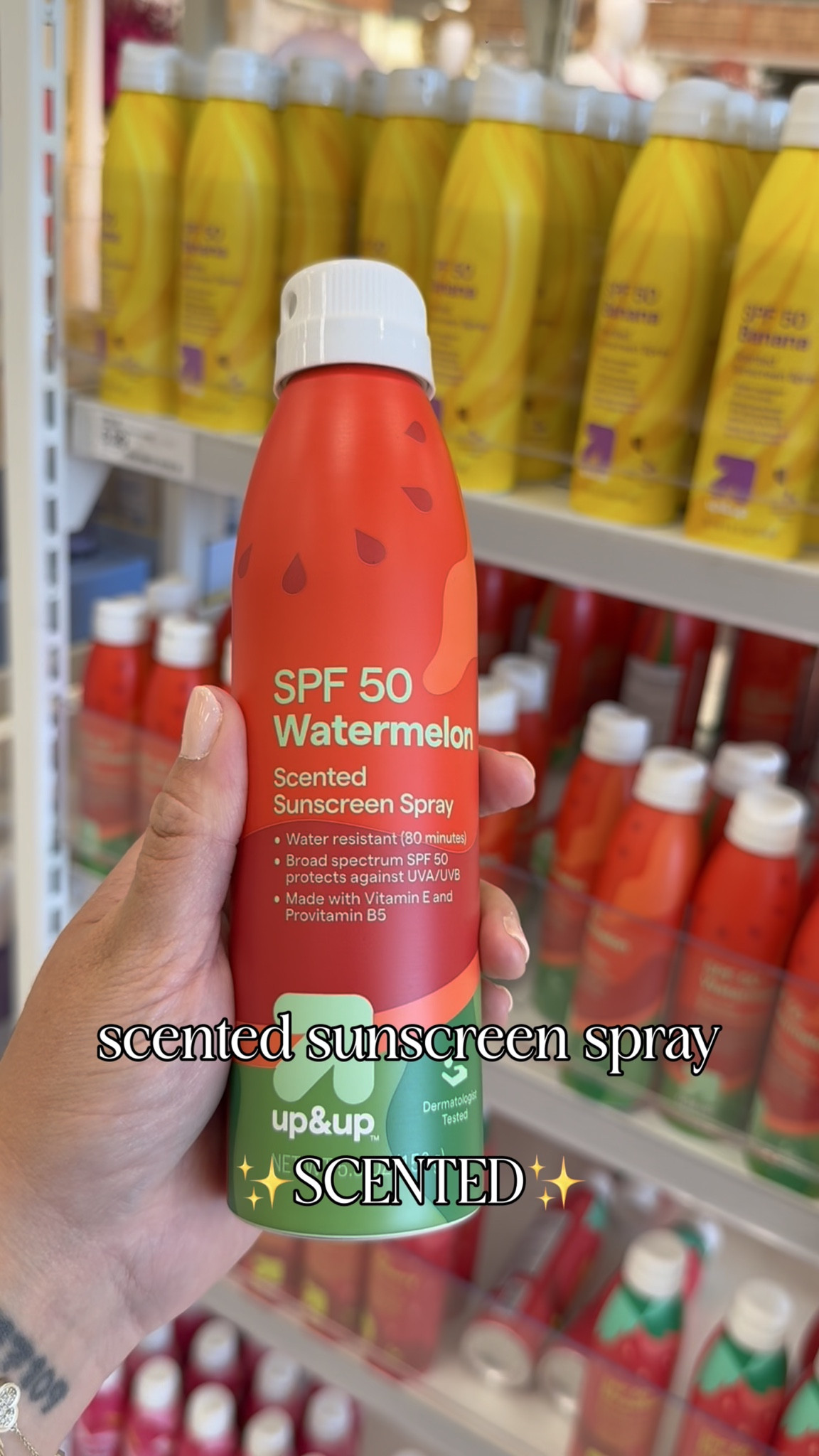y’all, Target just came out with scented sunscreen spray in several scents, including 🍉🥥🍓🍌💐

My curiosity got the best of me and I grabbed the watermelon one…will you try a scented spf?! 

Target summer, scented spf, sunscreen, family summer



#LTKKids #LTKmomlife #LTKSwim