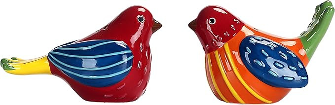 Bico Red Spring Bird Salt and Pepper Shaker Set, Handpainted, Dishwasher Safe, House Warming Wedd... | Amazon (US)