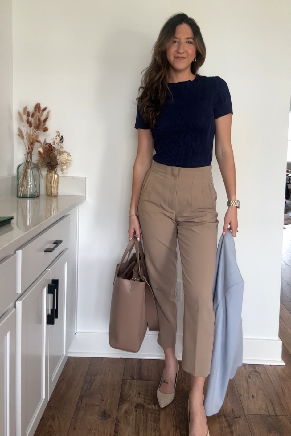 Monday office ootd with some blue hues💙🦋 pants are Zara!!

#LTKworkwear