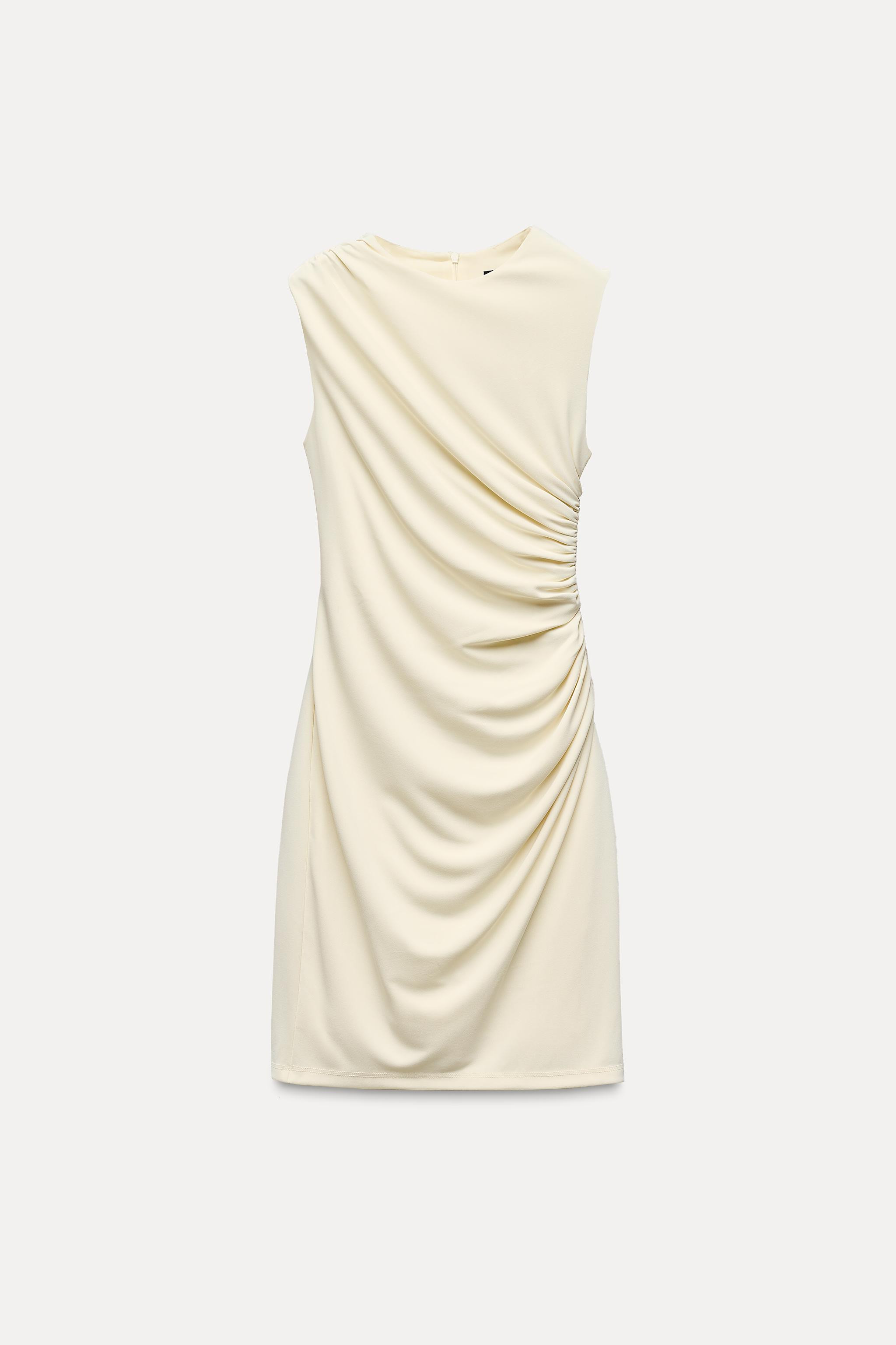 SHORT DRESS WITH RUCHING | Zara US