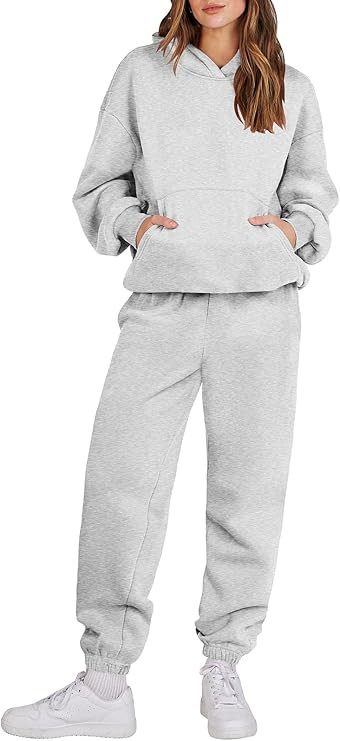 Prinbara Women's 2 Piece Outfits Pants Sets Sweatsuits Tracksuit Oversized Hoodie Sweatshirt Matc... | Amazon (US)
