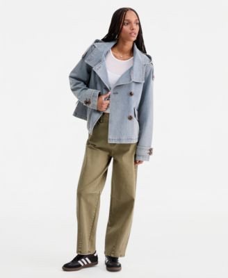 Women's Short Hooded Trench Coat | Macy's
