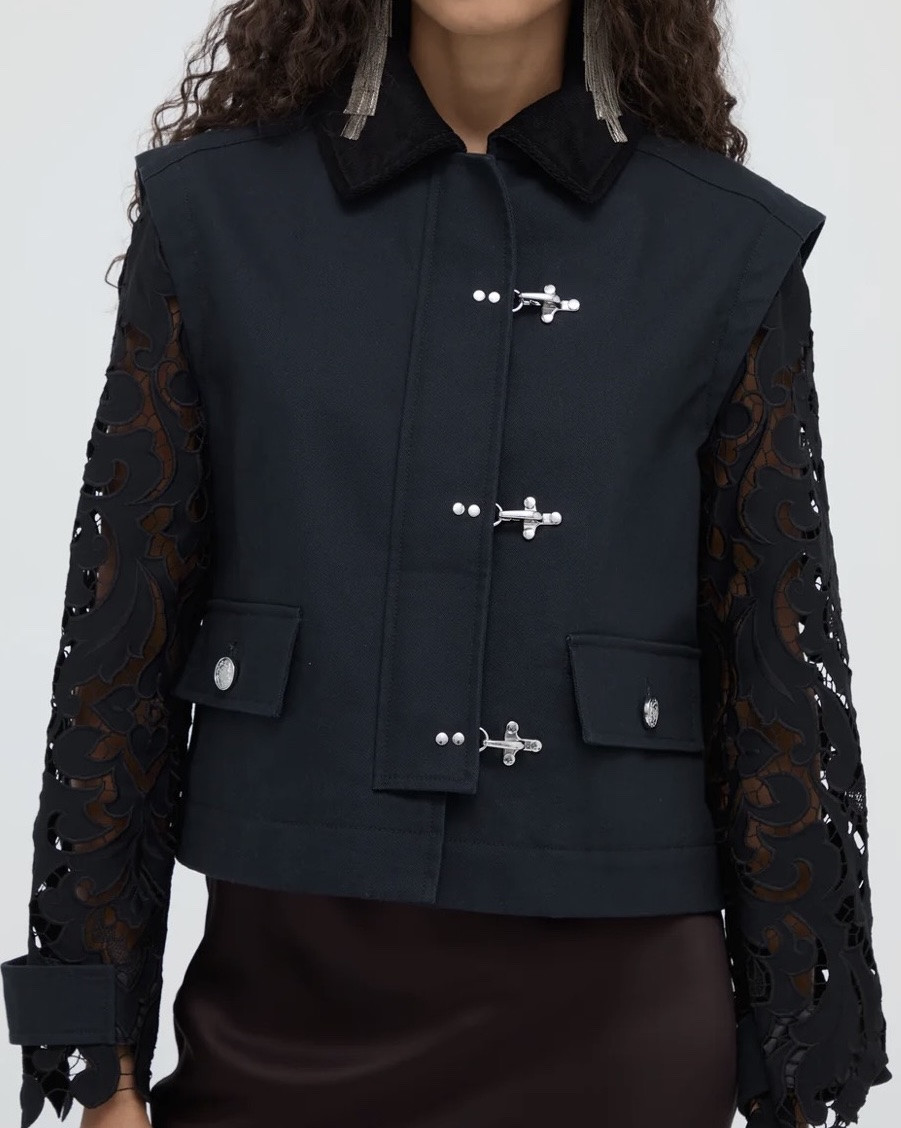 Just bought this jacket, and it’s somehow even better in person! The prettiest details!! True to size. I have xs.