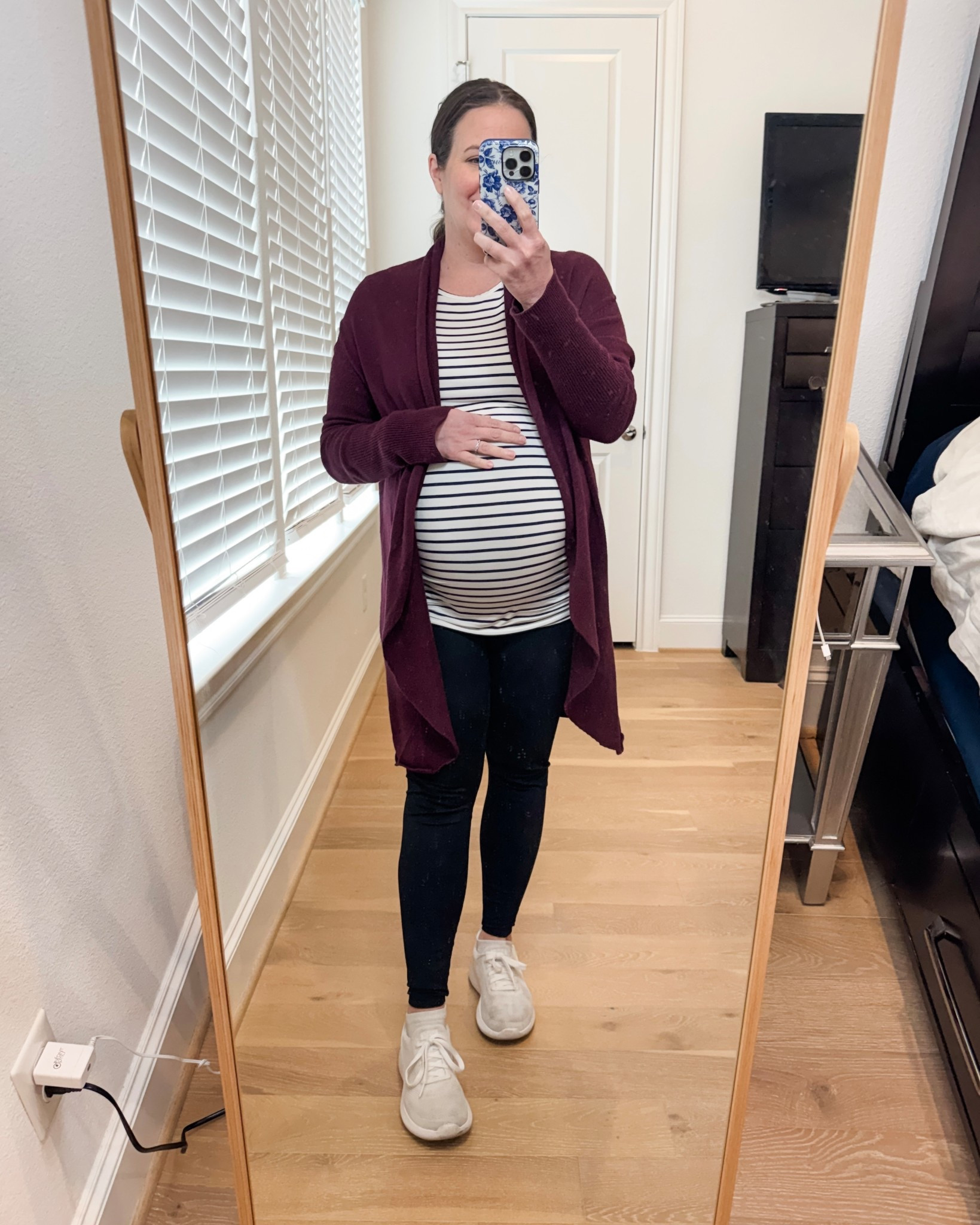 An effortless spring outfit built around comfort, layering, and everyday pregnancy style. This maternity outfit features the best maternity leggings paired with affordable maternity tees—truly my favorite pregnancy tshirts for mixing and matching all season long.

I layered a long cardigan over a classic striped long sleeve shirt for an easy, polished look and finished it off with comfortable slip on sneakers. It’s the kind of relaxed casual fashion outfit that works perfectly for errands, casual days out, or everyday mom life during pregnancy.

Everything is linked below so you can recreate this cozy, bump-friendly spring look




#LTKSeasonal #LTKBump #LTKPetite