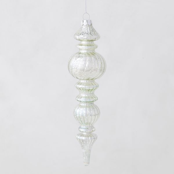 Green Spindle Ornament - 9" | Z Gallerie