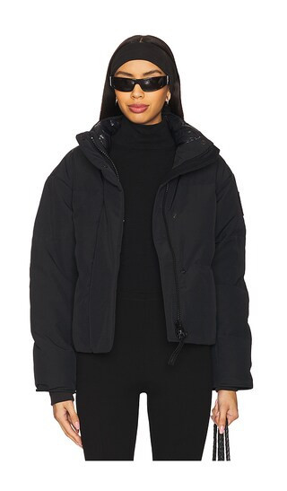 Canada Goose Grandview Cropped Jacket in Black. - size XS | Revolve Clothing (Global)