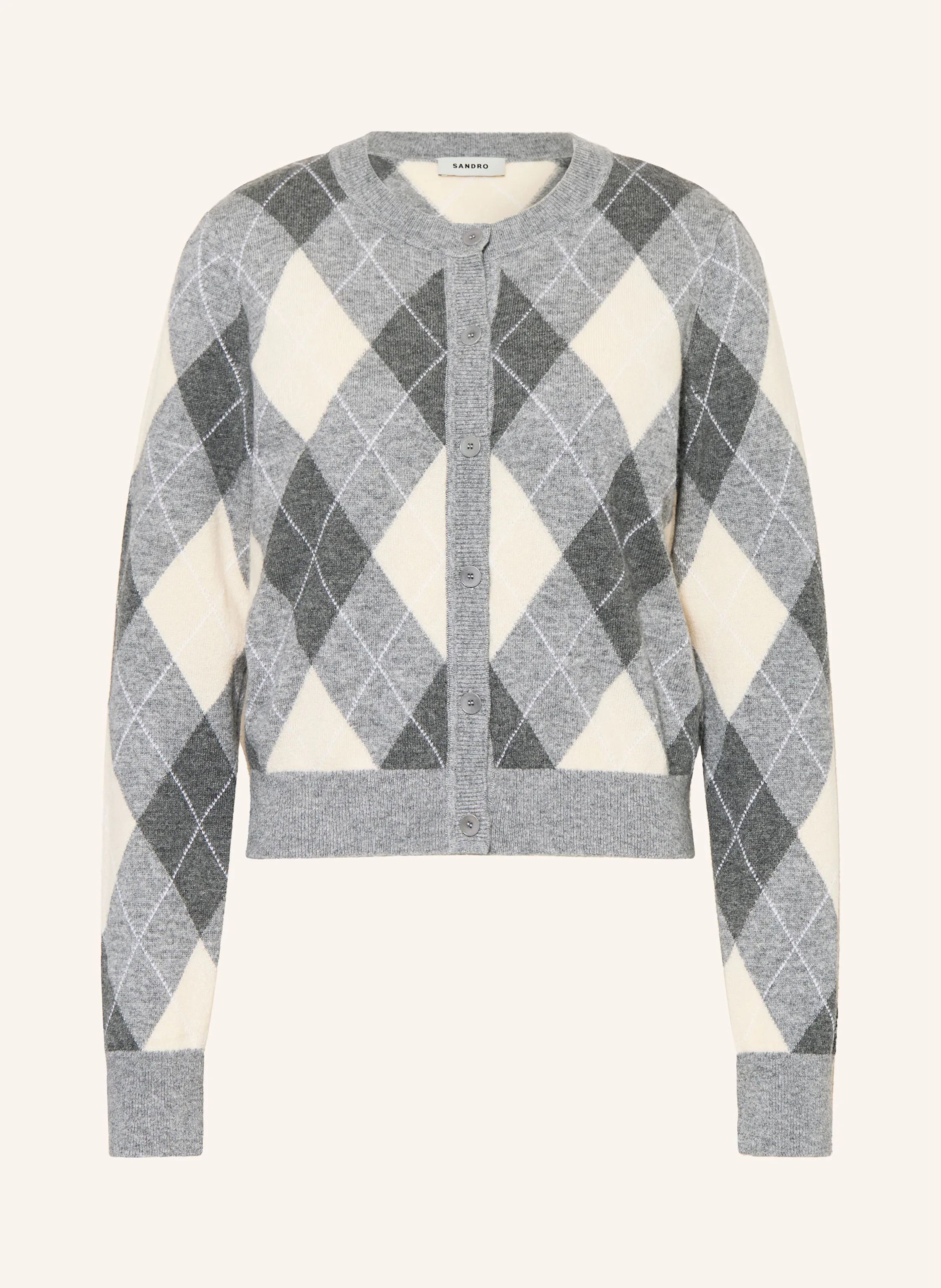 SANDRO Strickjacke in grau/ dunkelgrau/ ecru | Breuninger (DACH)