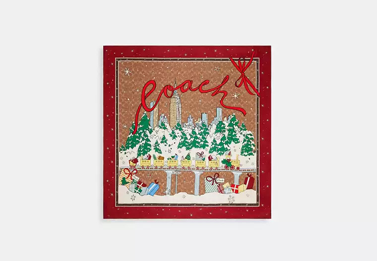 Signature Central Park Print Silk Square Scarf | Coach (US)