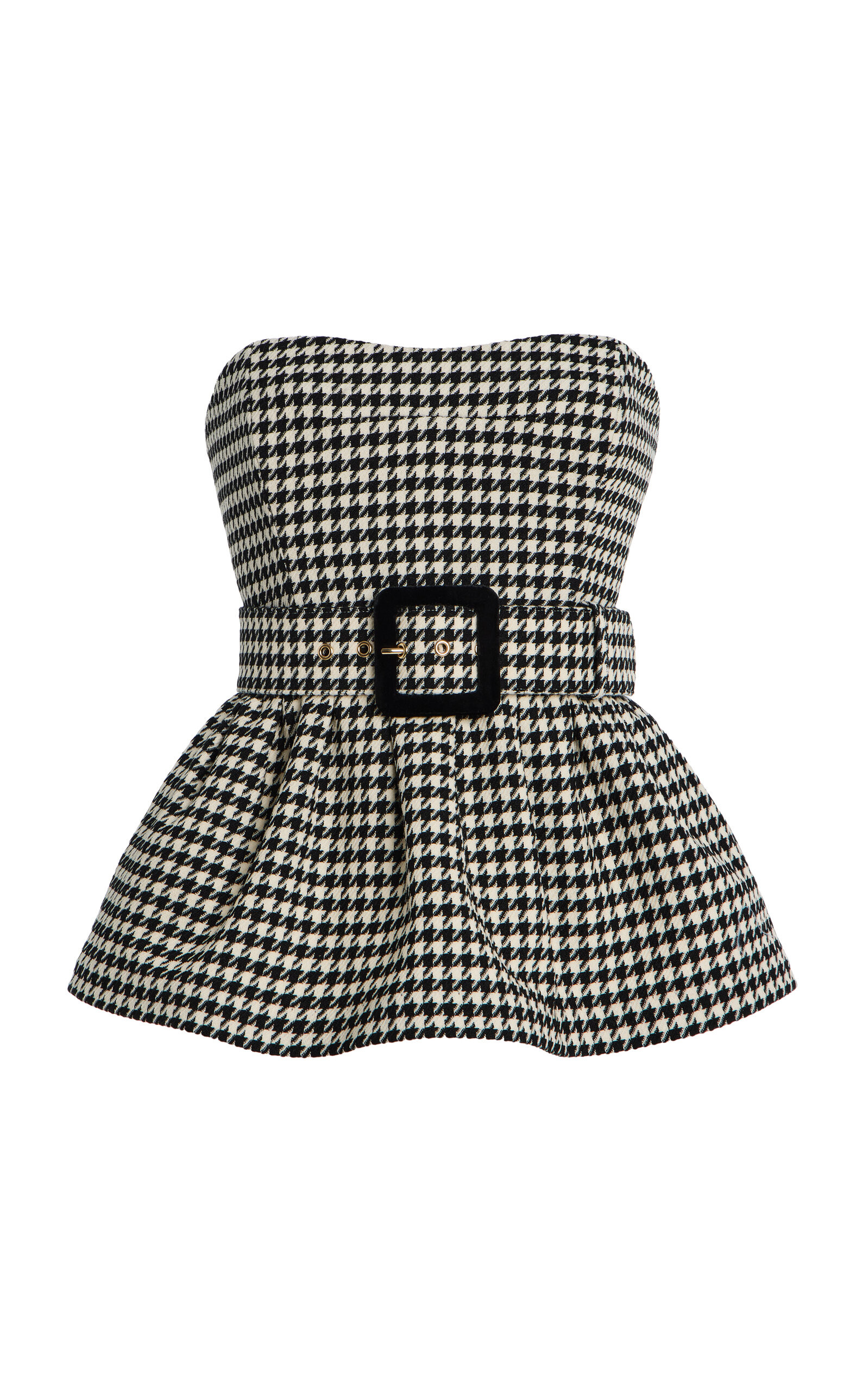 Tilda Houndstooth Wool-Blend Top | Moda Operandi (Global)