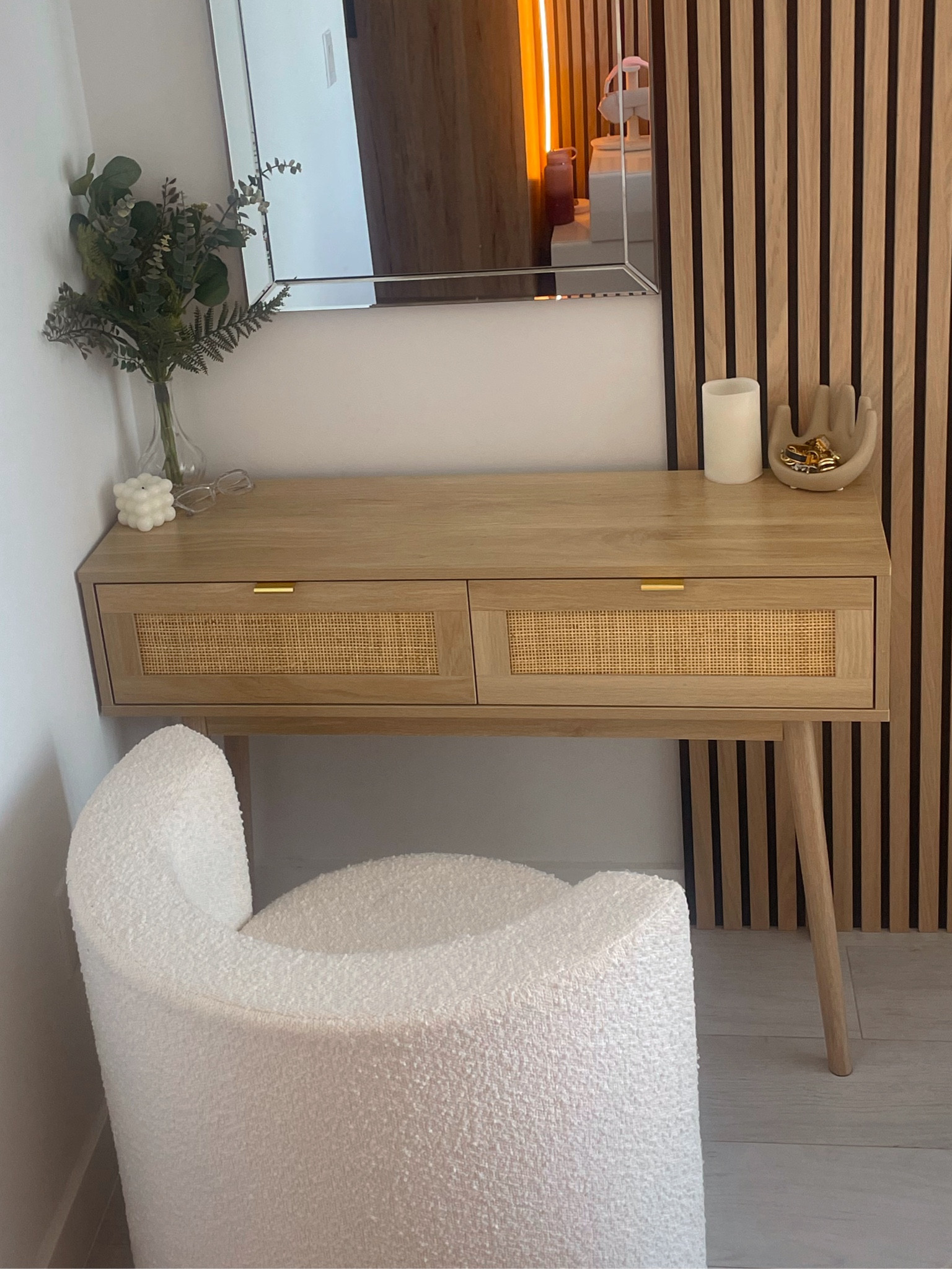 The rattan wooden desk of your dreams, perfect makeup desk or writing desk 😊 

#LTKsalealert #LTKSpringSale #LTKhome