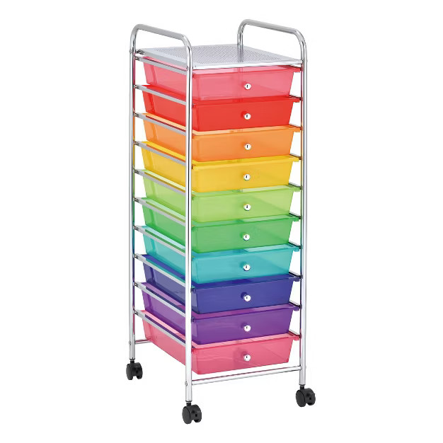 10-Tier Rolling Cart Multi-Color Rainbow - up & up™ | Target