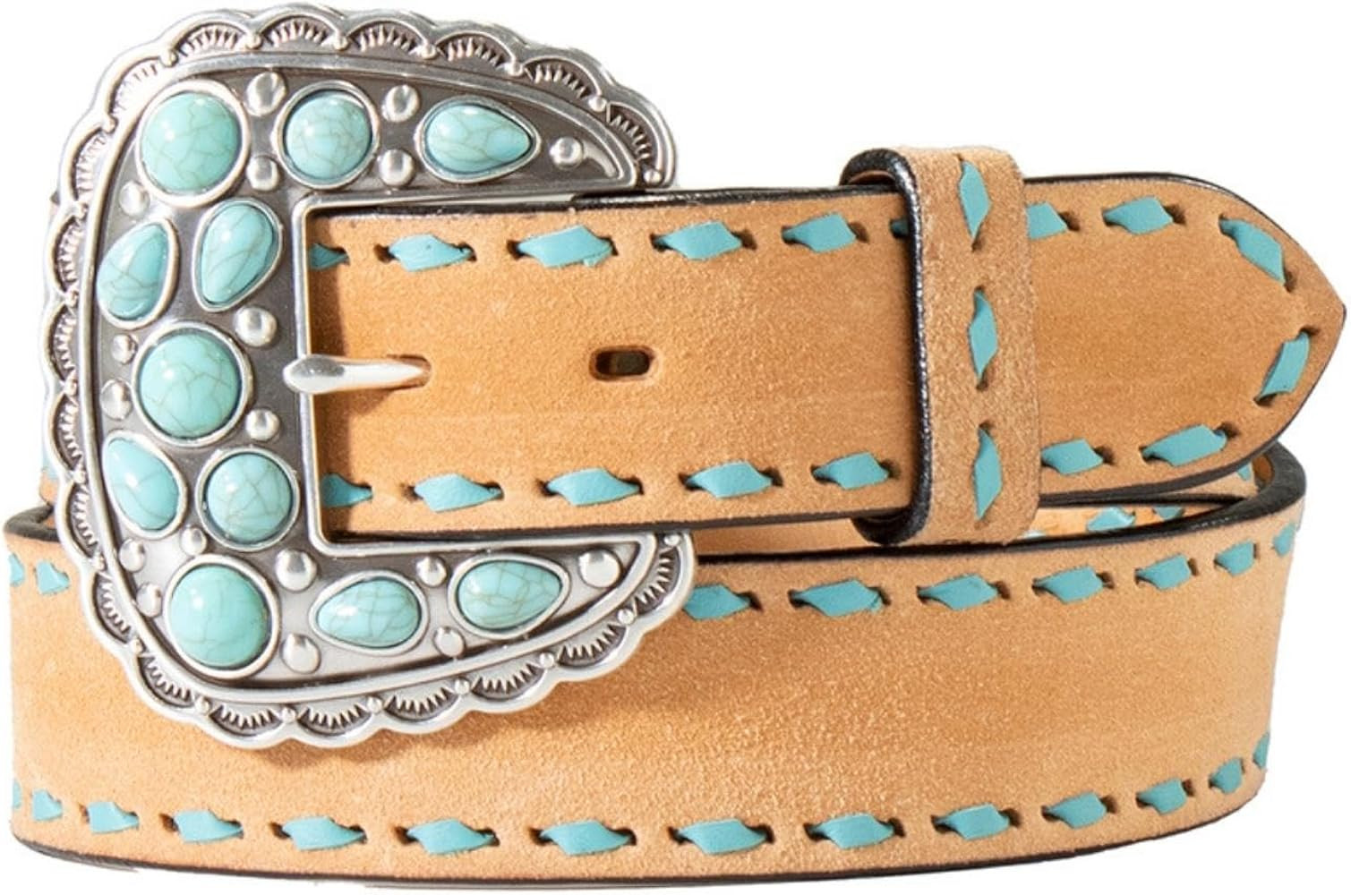 Angel Ranch Western Belt Womens Roughout Buck Lacing D140007133 | Amazon (US)