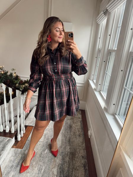 Today’s holiday dress for breakfast with Santa! Current dress has low stock (wearing XXL). Sharing similar styles! Dress is nursing friendly! 

#LTKmidsize #LTKparties #LTKHoliday