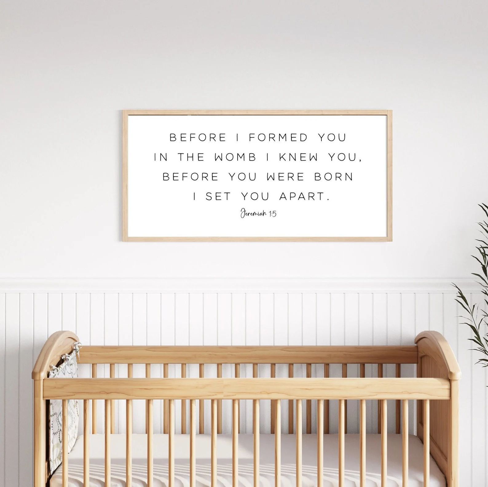 Jeremiah 1:5 Sign, Nursery Wall Decor, Christian Nursery Decor, Before You Were Born I Set You Ap... | Etsy (US)