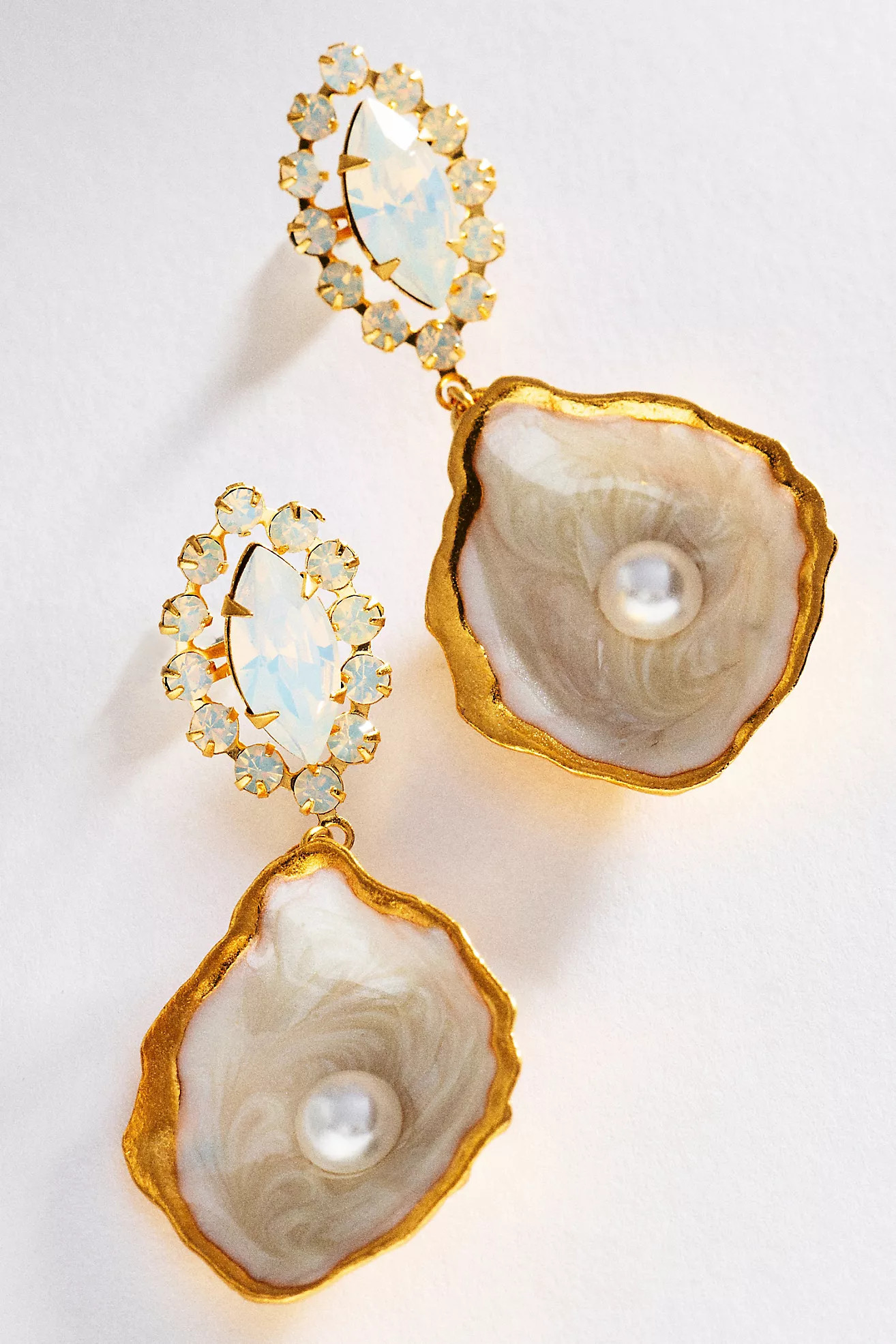 The Pink Reef Oyster Earrings | Anthropologie (US)
