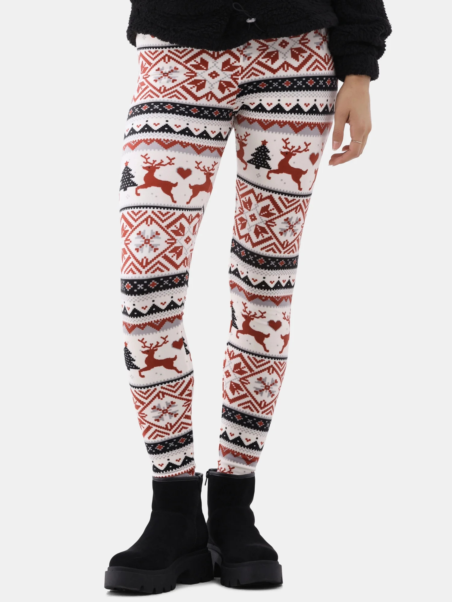 No Boundaries Holiday Velour Leggings, Women's | Walmart (US)