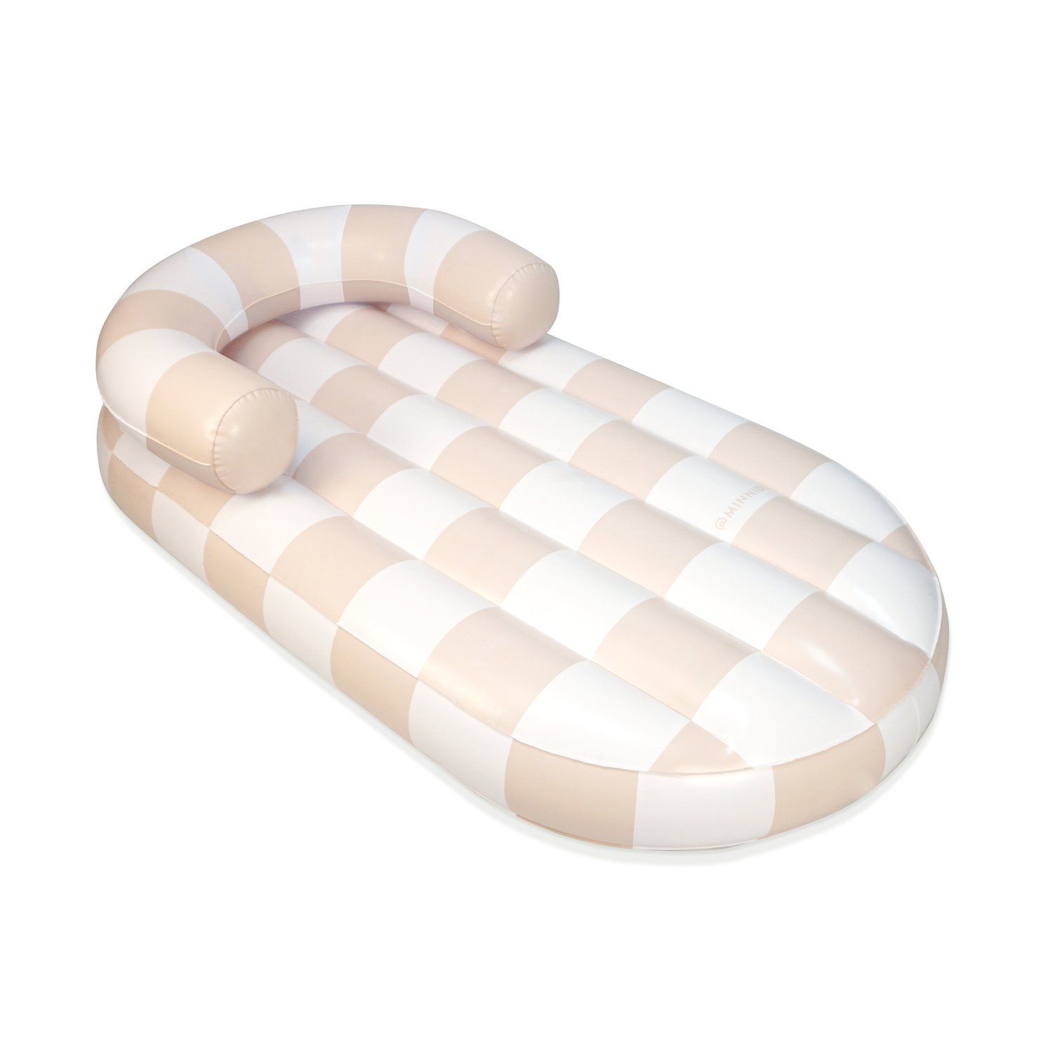 the ARCHED CHECKER Luxe Inflatable Chaise Lounger — MINNIDIP LUXE INFLATABLE POOLS BY LA VACA | Minnidip