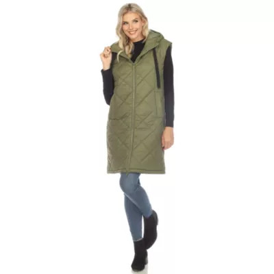 Diamond Quilted Hooded Puffer Vest | Belk