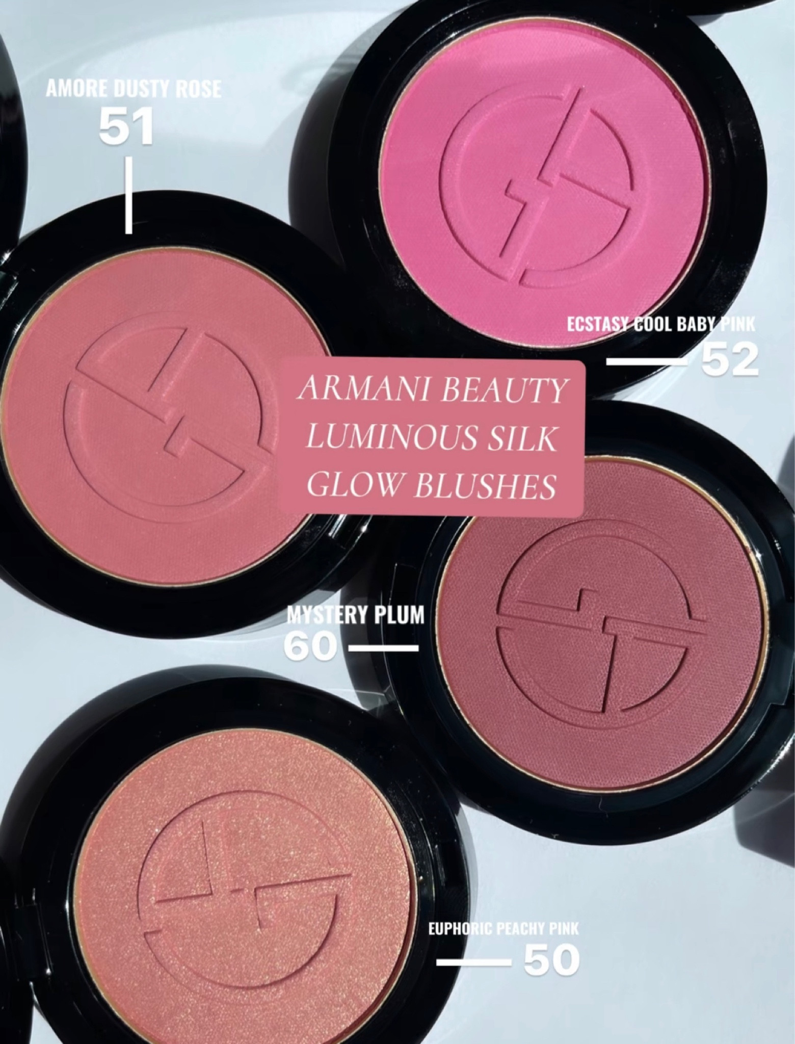 ARMANI BEAUTY LUMINOUS SILK GLOW BLUSH , Armani blush , luminous silk , powder blush , pink blush , glowy blush , dusty rose blush , plum blush 

#LTKbeauty #LTKitbag #LTKunder50