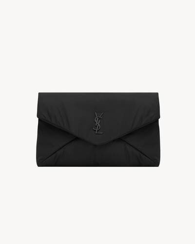 envelope pouch with a front flap, decorated with the CASSANDRE. | Saint Laurent Inc. (Global)