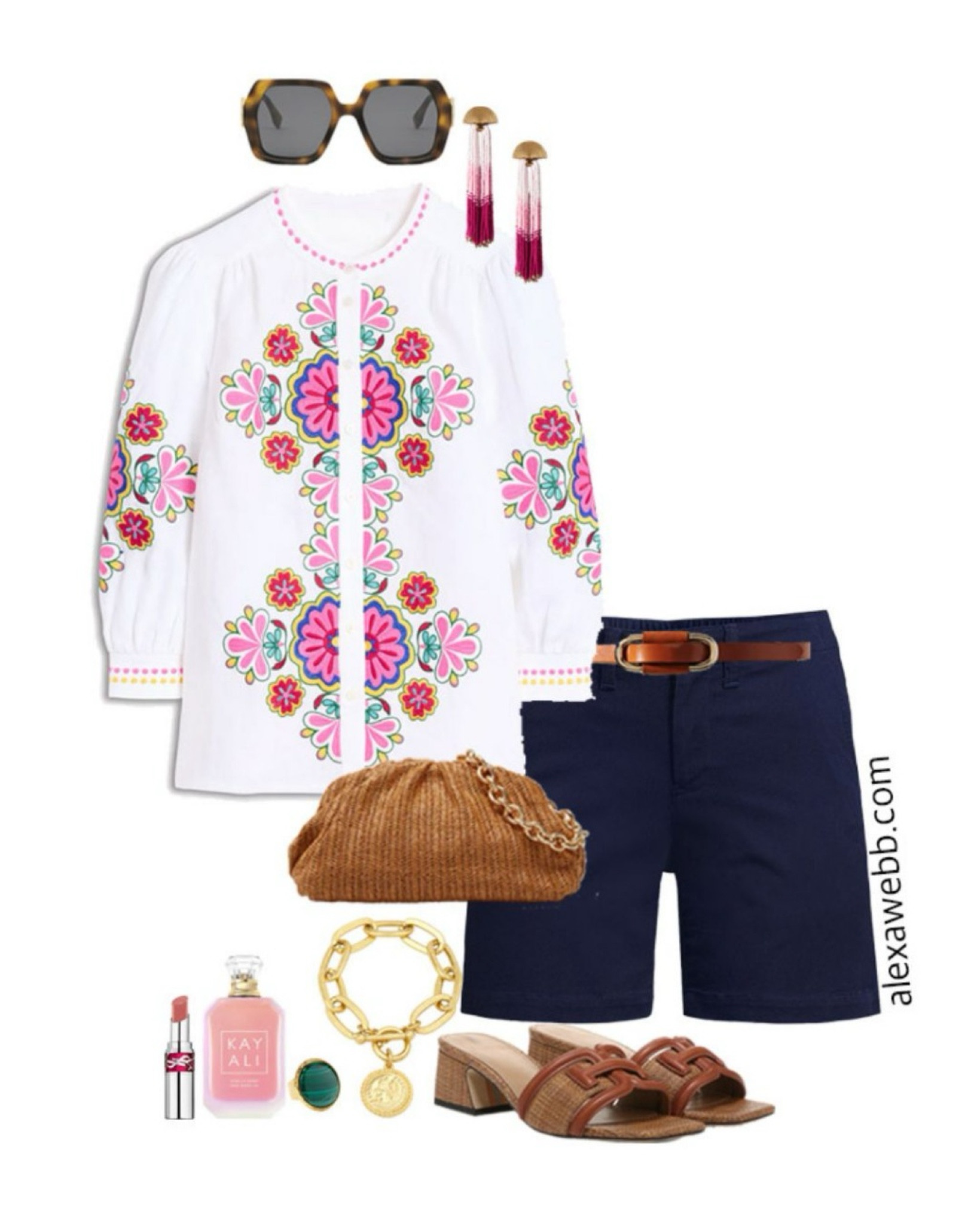 Plus Size Resort Capsule - Part 2 - Plus Size Navy Chino Shorts Outfits - Are you headed somewhere warm this winter? A resort vacation? Well, here is a plus size resort capsule wardrobe. An easy way to pack for your next trip! Alexa Webb #plussize

#LTKSeasonal #LTKPlusSize #LTKTravel